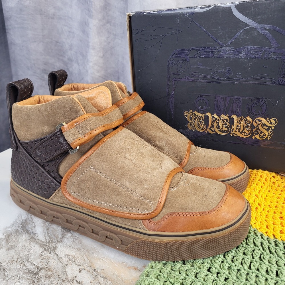 Gwen Stephani L.A.M.B.  Men's 13 Dark Camel Miehana Suede Sneakers